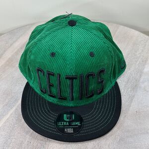 Ultra Game Boston Celtics Caps Embroidered Green Corduroy Snapback Hat NBA Champ